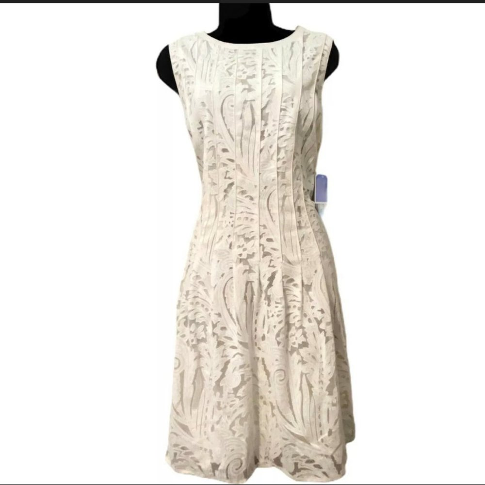 Antonio Melanie Ralee Dress Ivory Lace Size 12